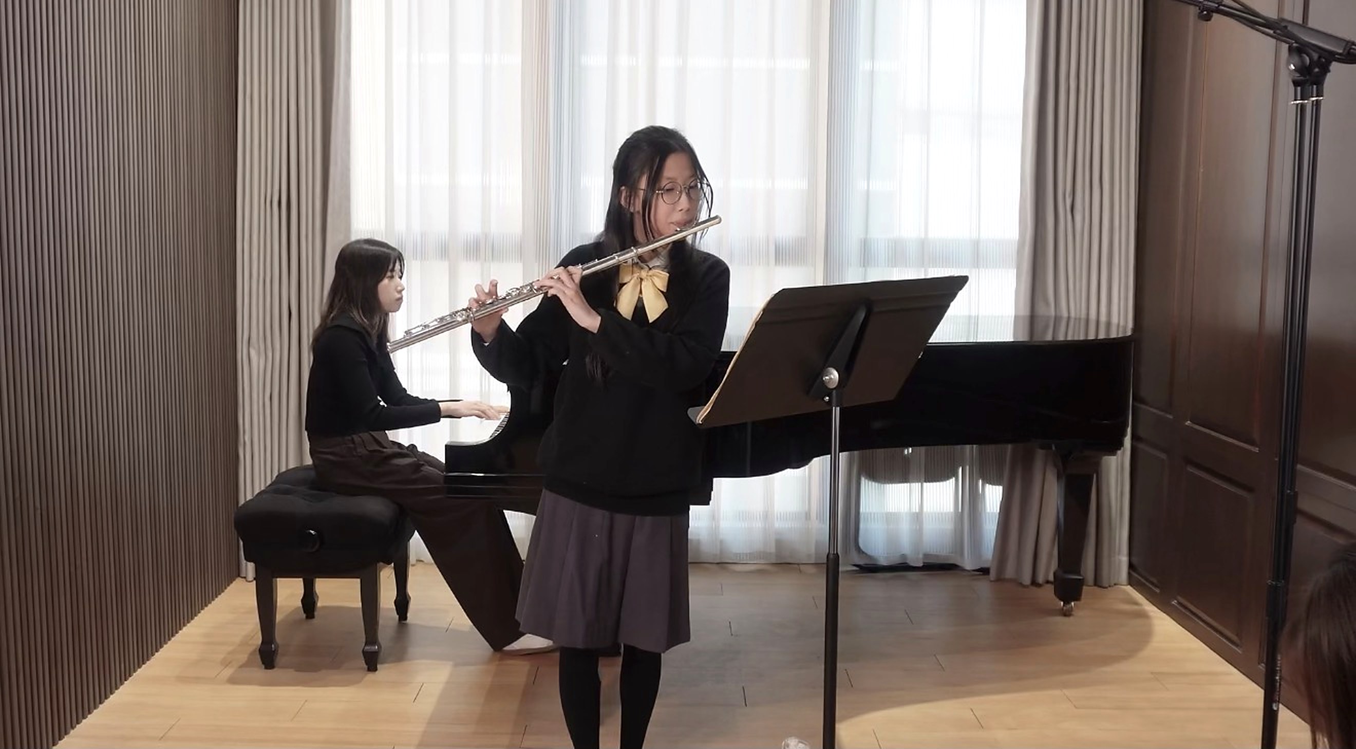 Violin and piano competition recording at Studio Tableau