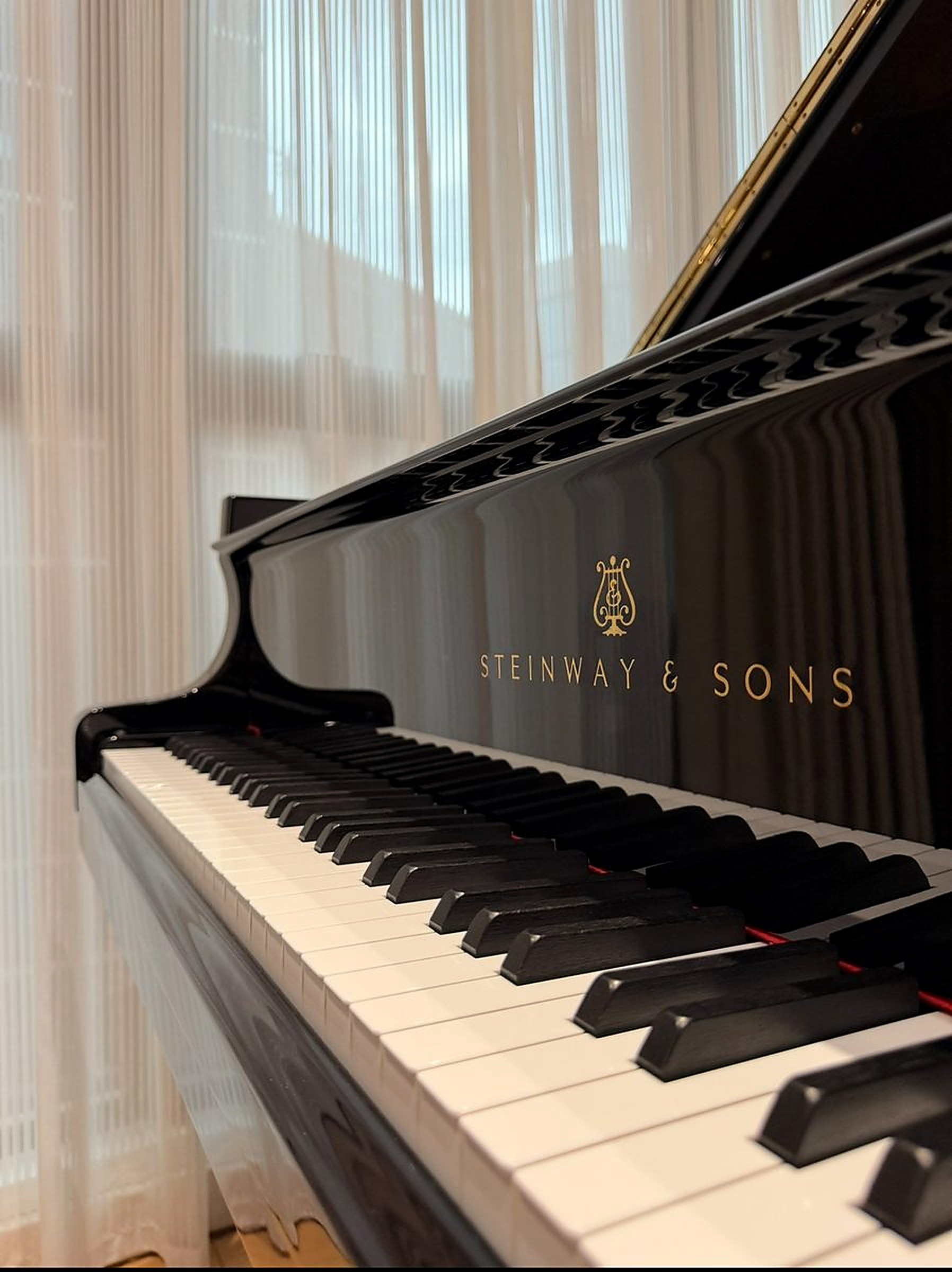 Steinway&nbsp;&&nbsp;Sons Model B211 keyboard detail