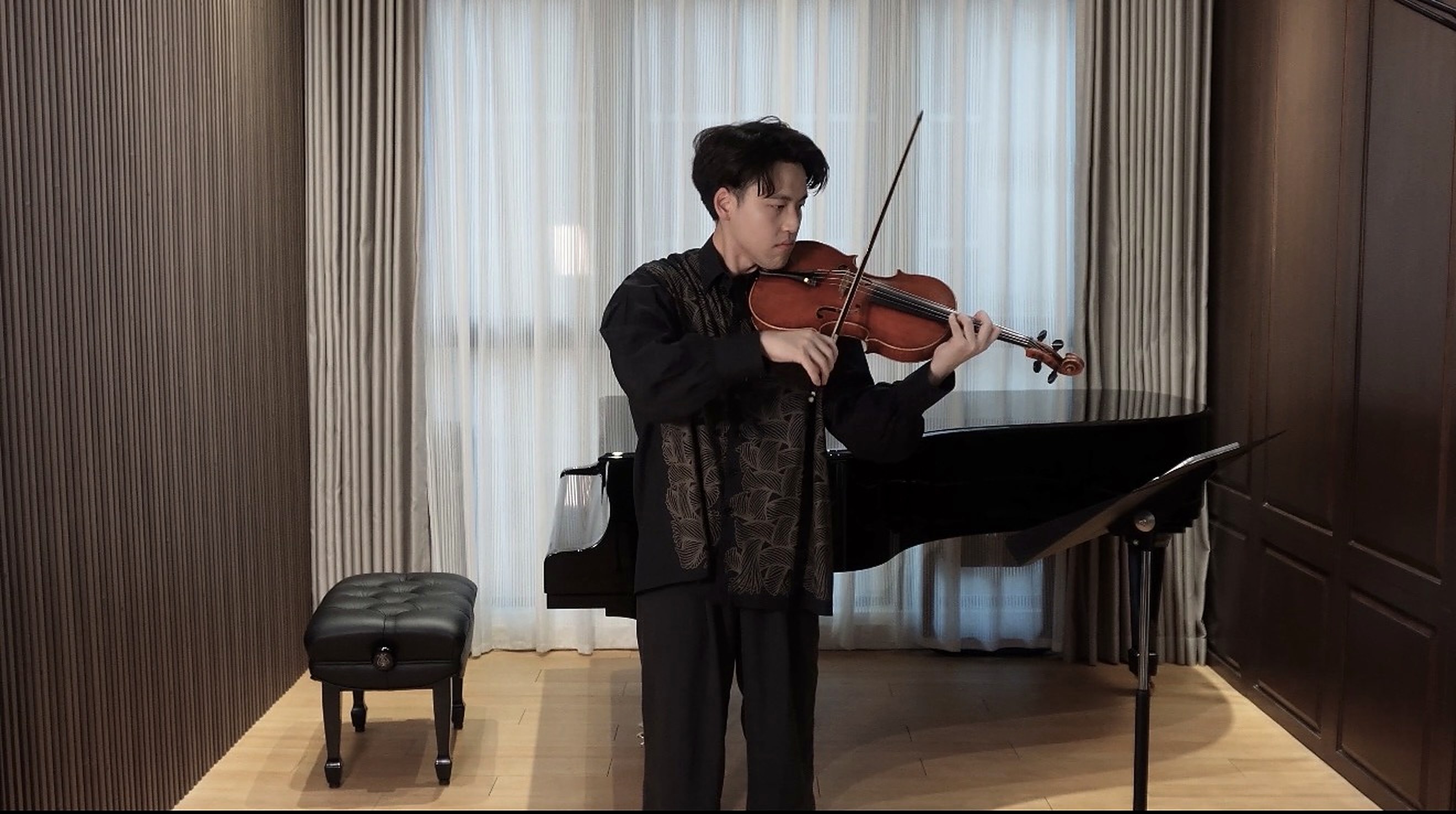 Piano quartet recording session at Studio Tableau